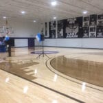 skyline floor at isaiah thomas gym