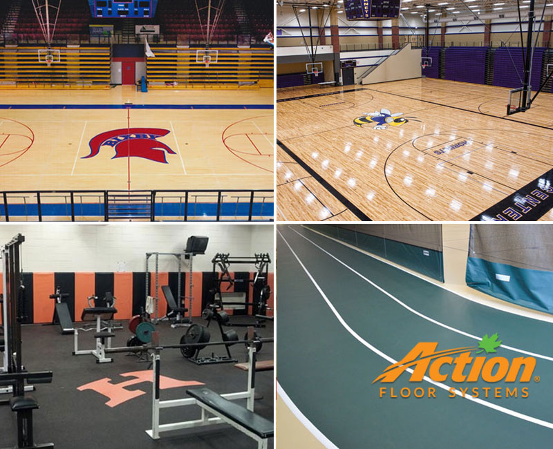 action floors outfitting high school