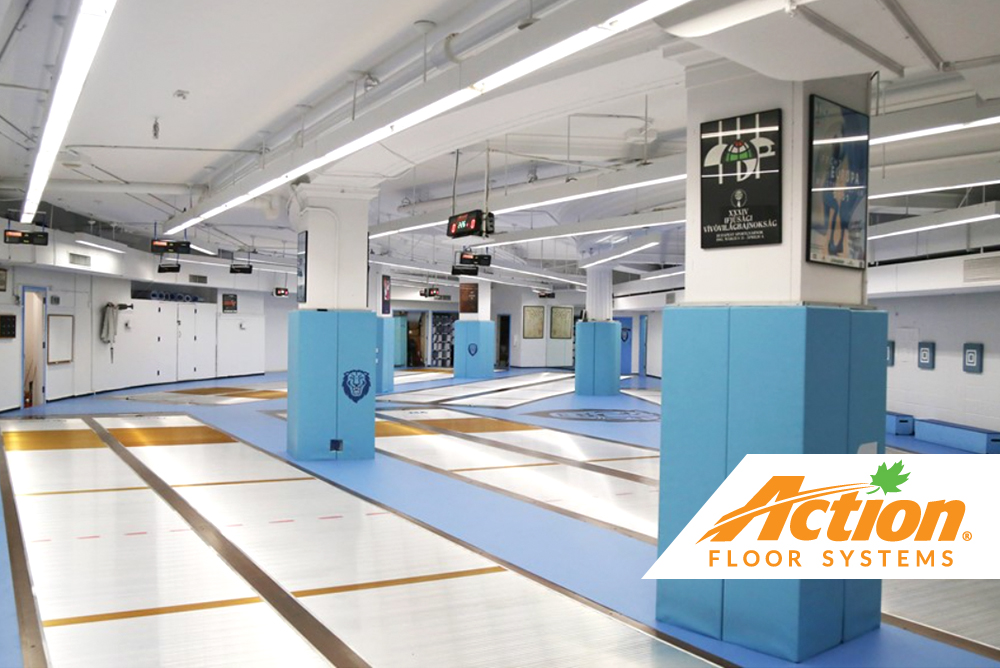 fencing gym court by action floors