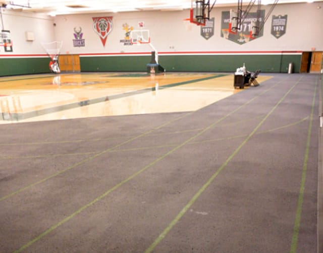 milwaukee bucks practice flooring