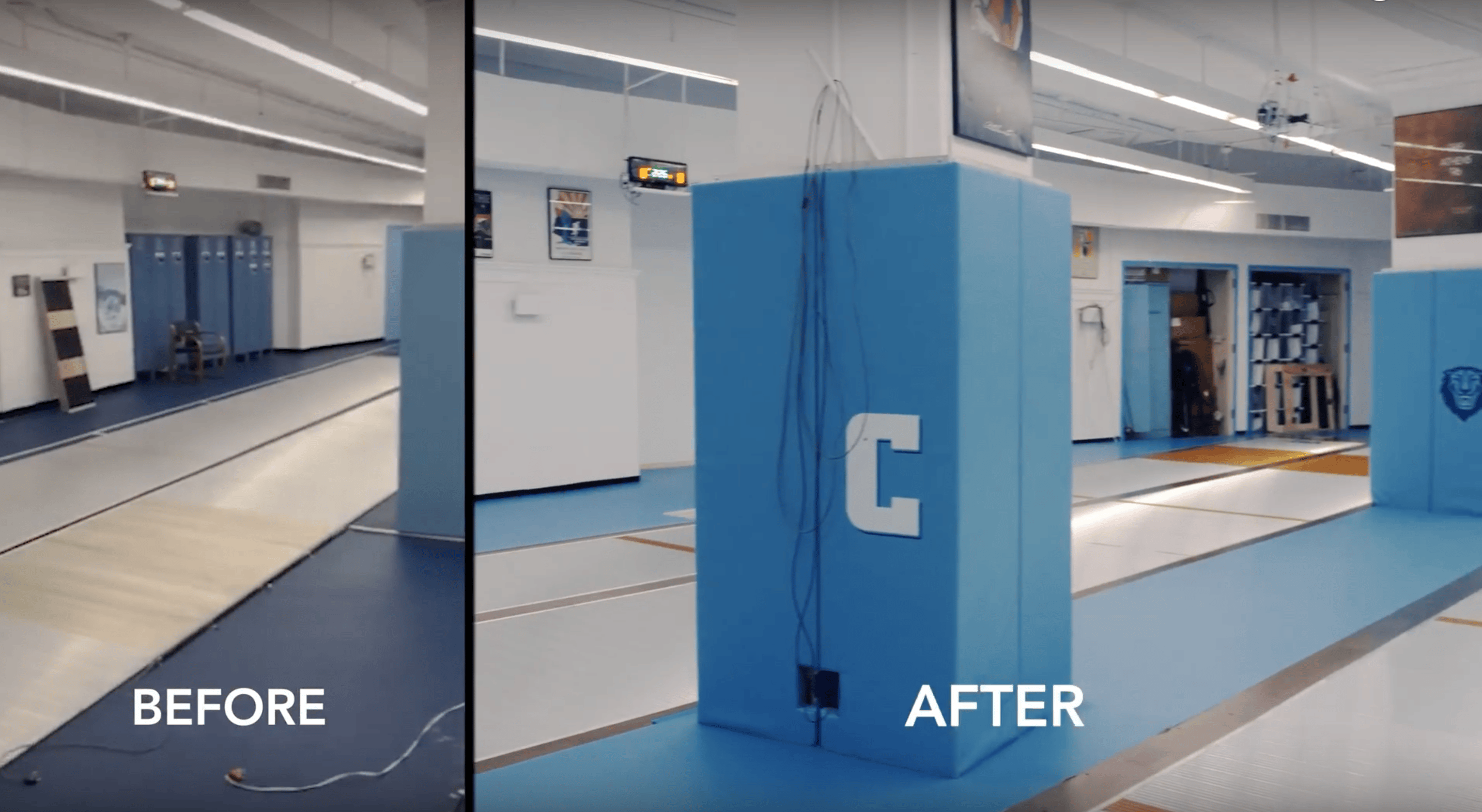 before and after of fencing florr