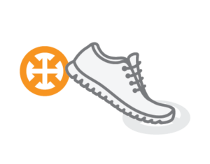 sneaker on sports floor