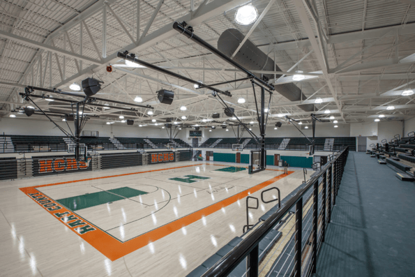 gymnasium floor with hardwood Hart County