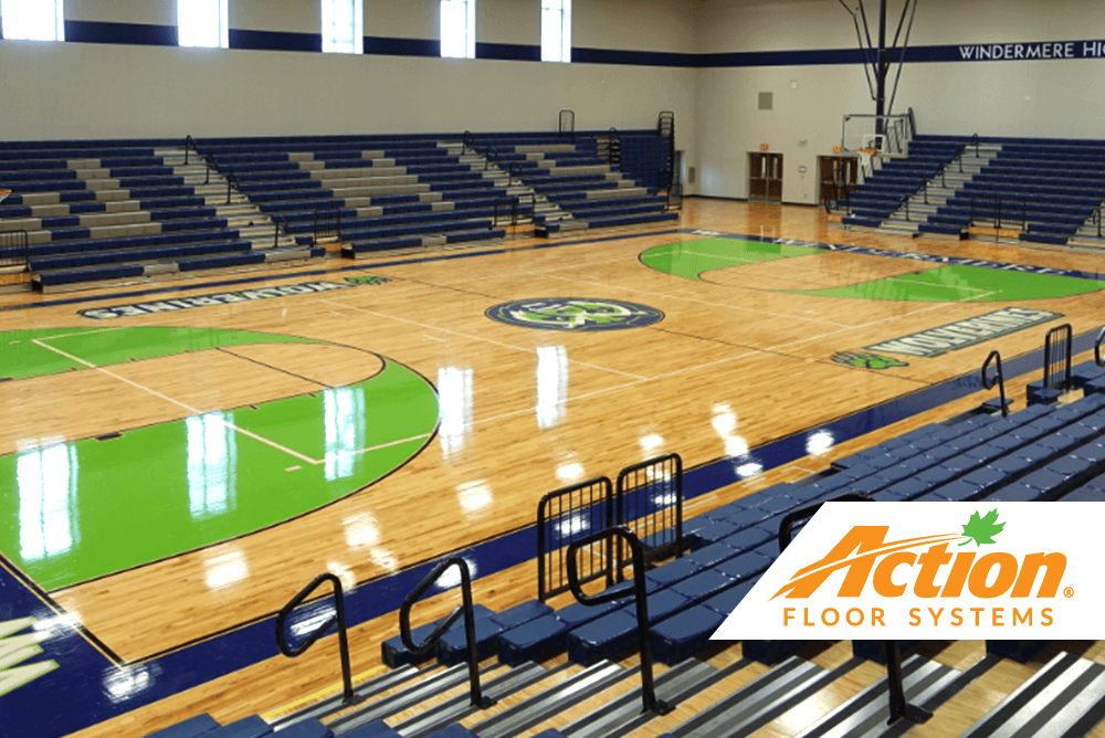 Maple flooring for professional-level basketball court