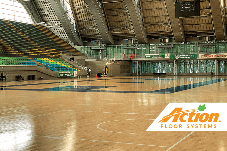 Perfecting a Seamless Maple Wood Flooring Repair at Medellín Coliseum