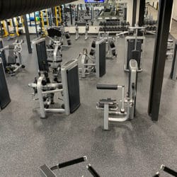 fitness center with nonslip durable flooring