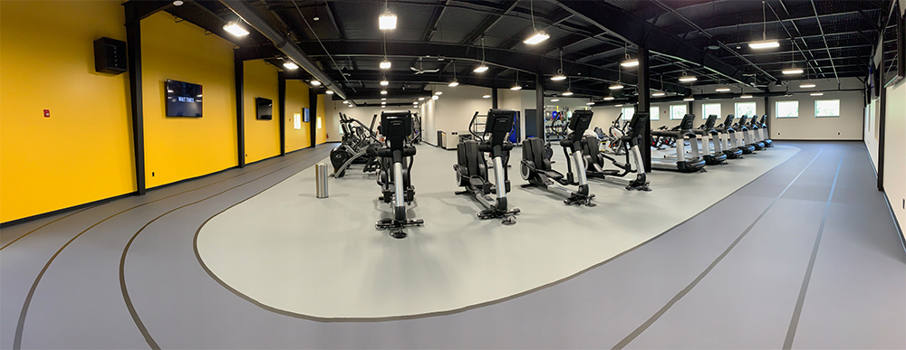 flooring with shock absorption for fitness center