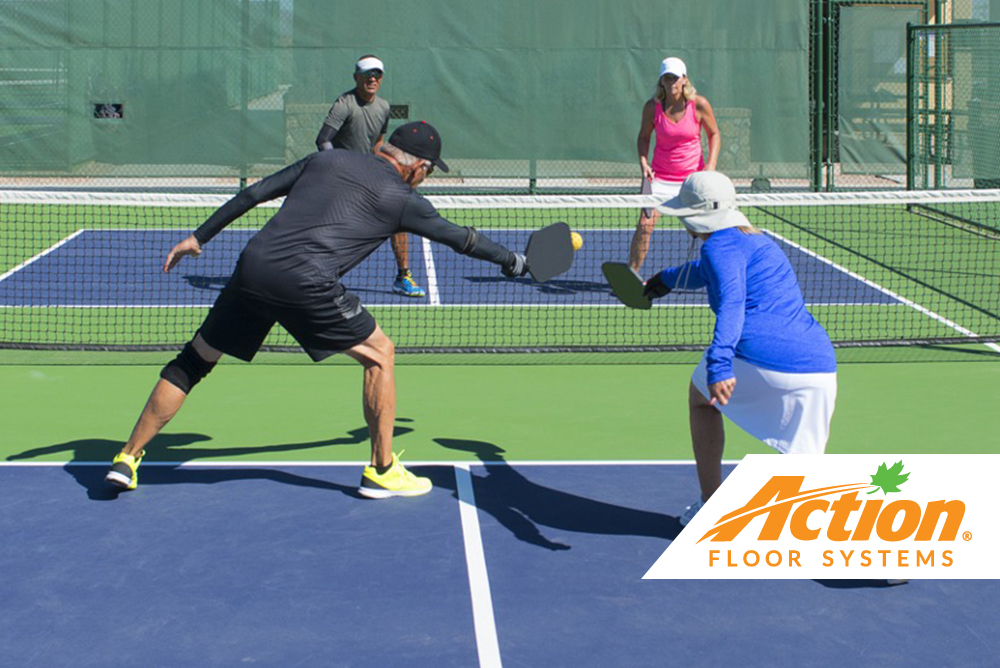 pickleball court action floors