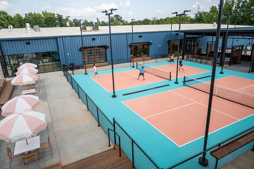 Rally Charlotte Pickleball court with Action Herculan synthetic flooring